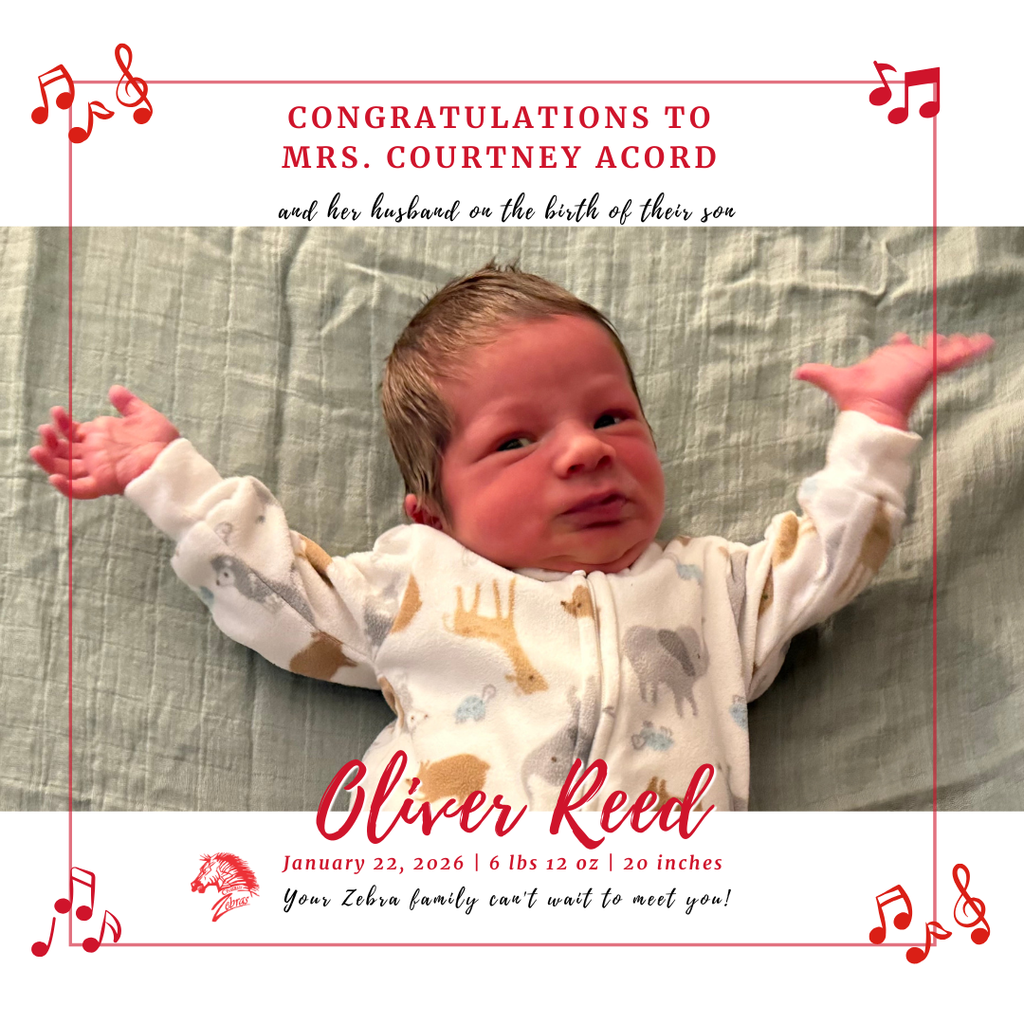 baby with hands held high