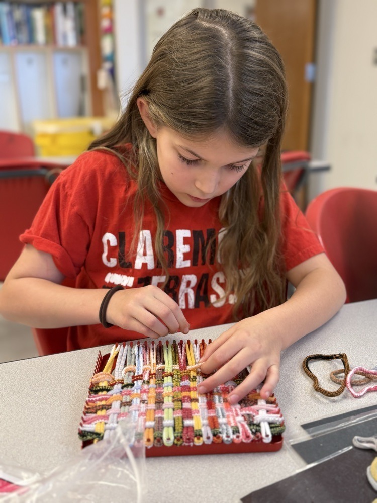 students with their art project