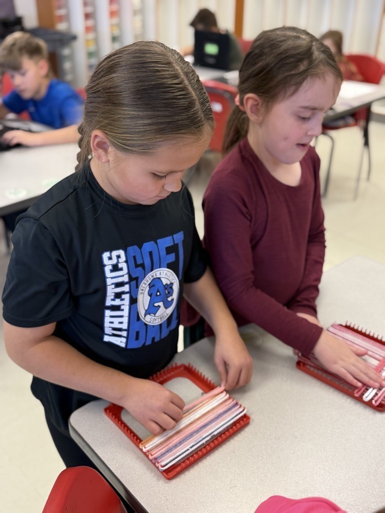 students with their art project
