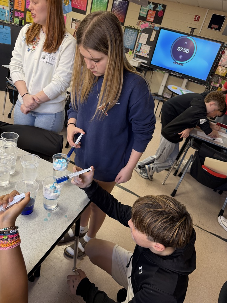 student doing science experiments 
