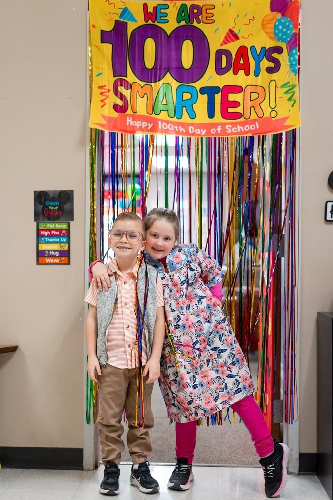 students dressed as 100 year olds for the 100th day of school