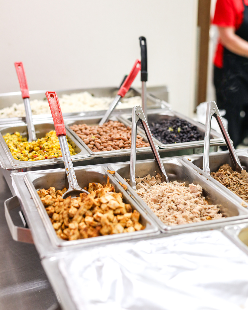 Lunch items being prepared