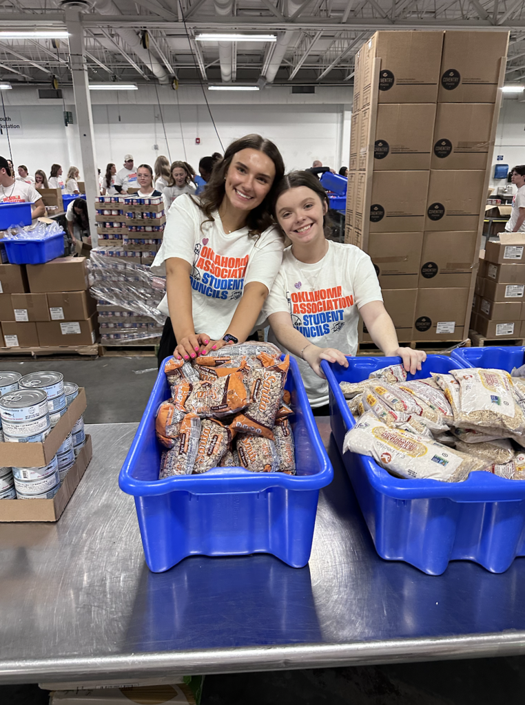 A day of service and fun for our Student Council!  Our Student Council members joined other student councils from across the state at the Regional Food Bank of Oklahoma to give back in a big way. Together, they packed 908 boxes of food, totaling 18,160 pounds — providing an incredible 15,133 meals for Oklahoma families in need.  After their hard work, students were rewarded with a night of basketball at a Oklahoma City Thunder game — and even had the opportunity to go down on the court!  We are so proud of these students for representing our school through leadership, service, and community impact.