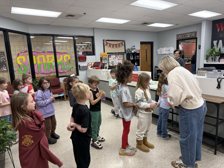 ms Cummings students showing office staff love