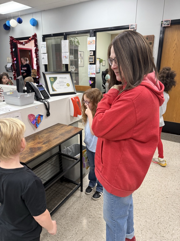 ms Cummings students showing office staff love