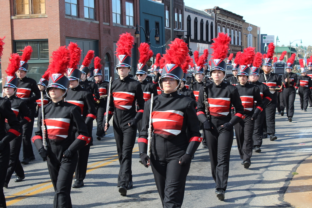 Zebra Band in a parade in Claremore