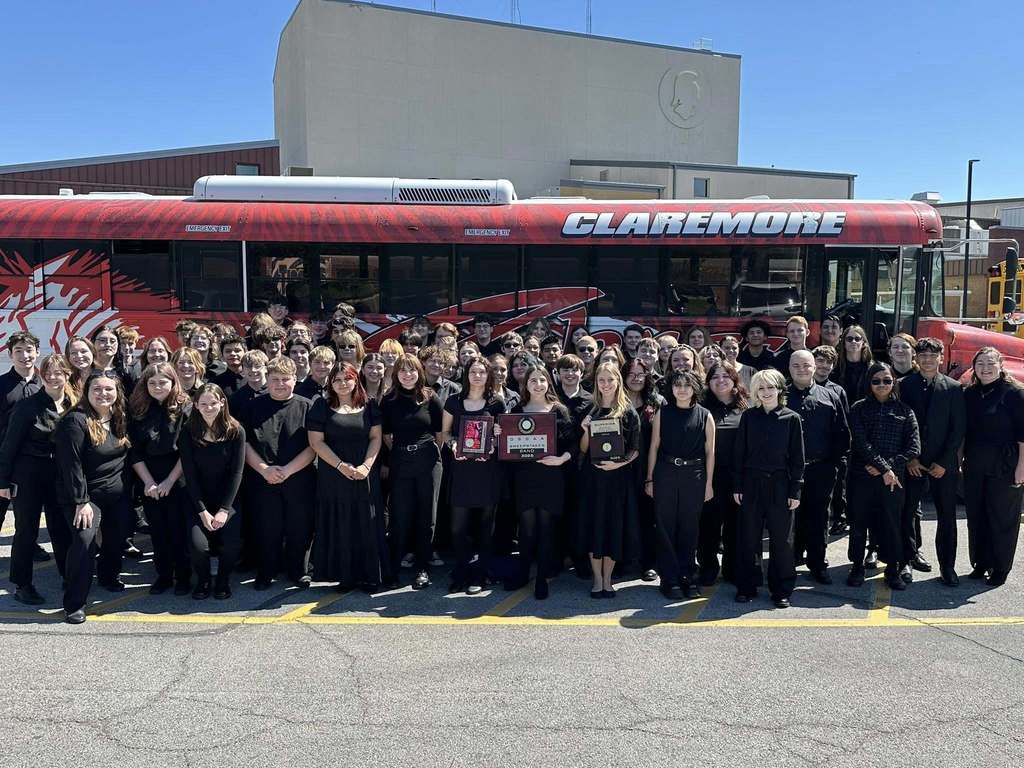 CHS Band at Concert Band Contest after winning a sweepstakes award.