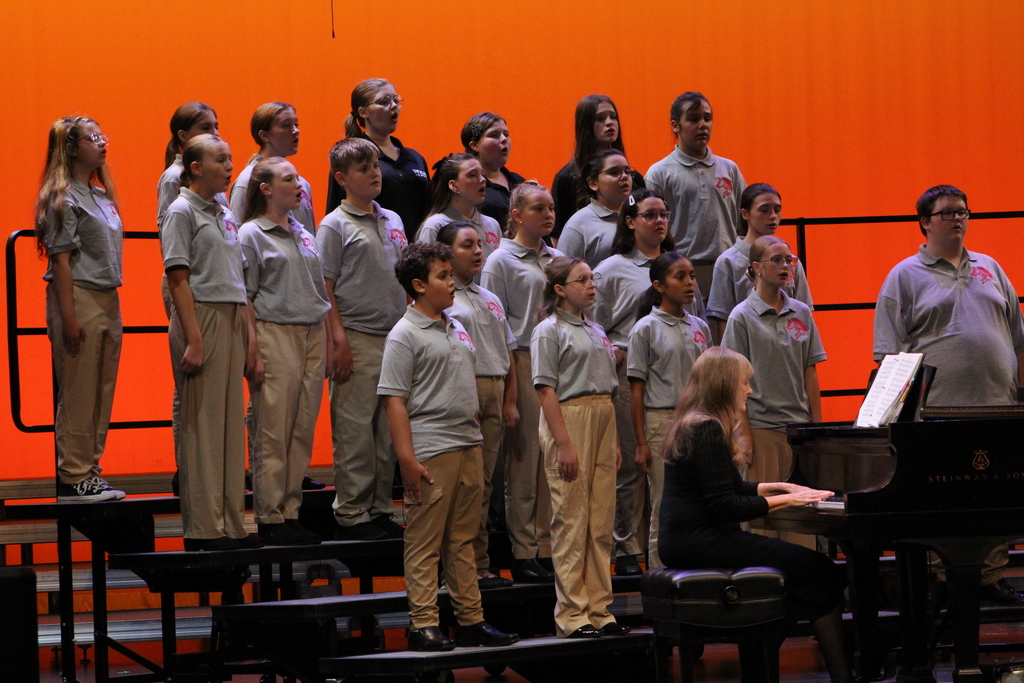 WRJH Beginning choir singing at their first concert of the school year.