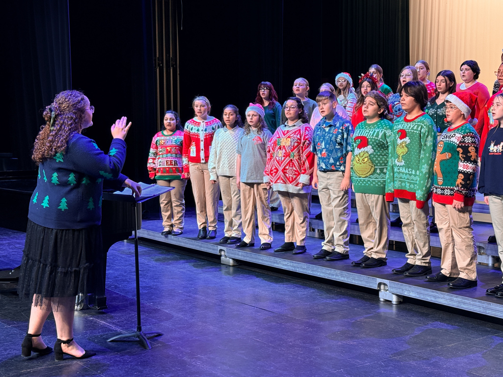 WRJH All Concert Choirs on stage for their Winter Concert