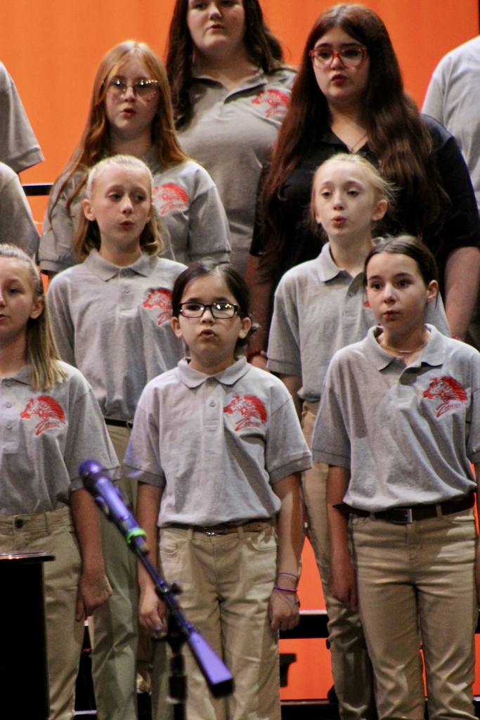 WRJH Beginning choir singing at their first concert of the school year.