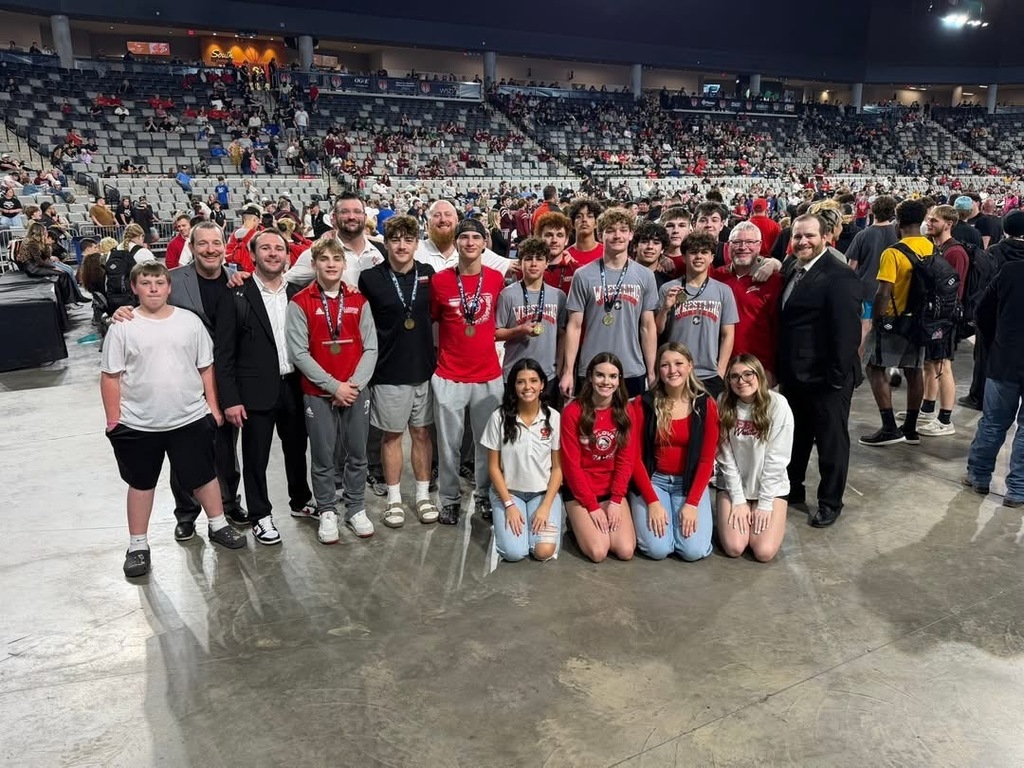 wrestlers with state medals and coaches 
