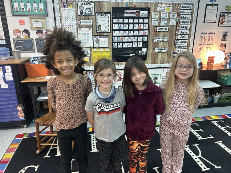 students dressed in zebra gear and animal print