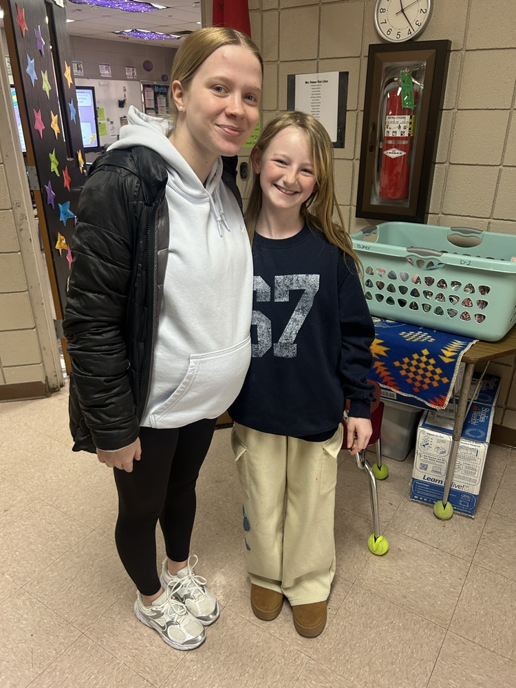 teacher and student dressed like eachother