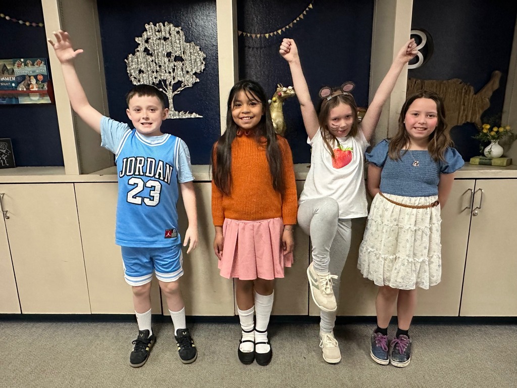 Students dressed as various book characters