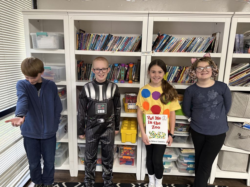Students dressed as various book characters