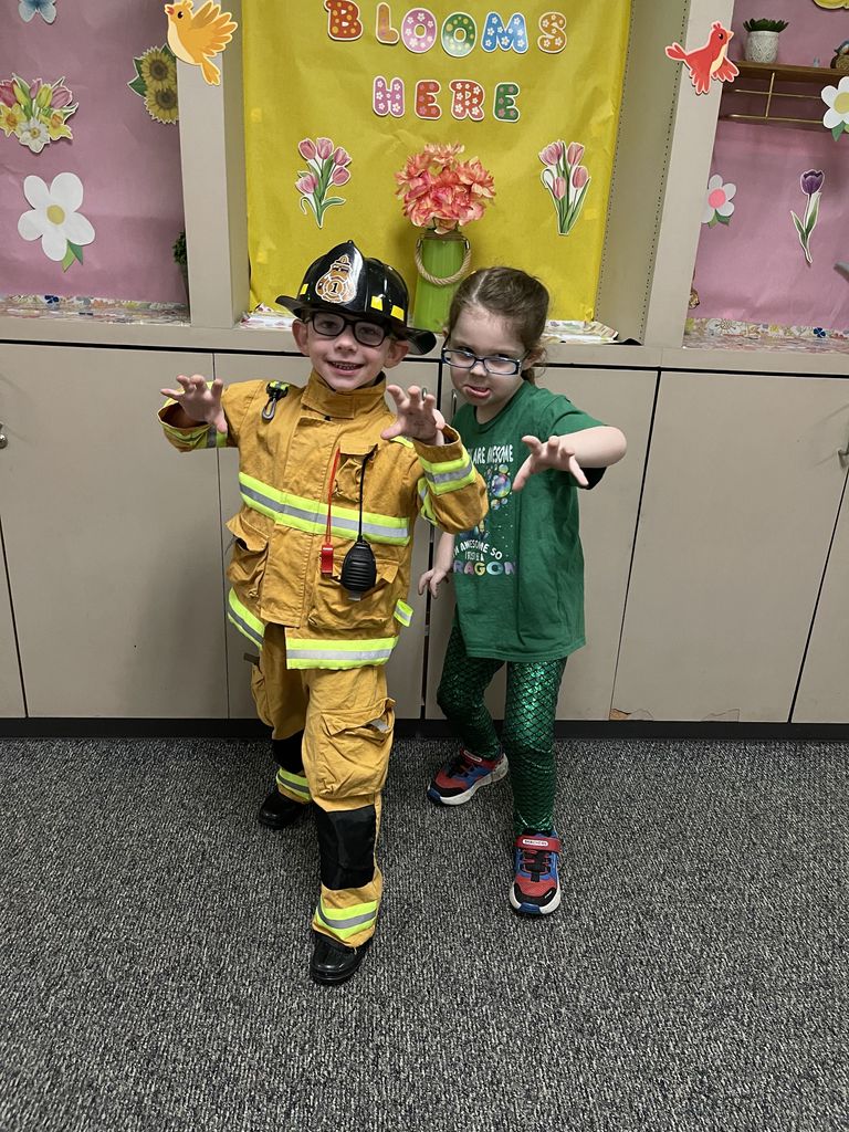 Students dressed as various book characters