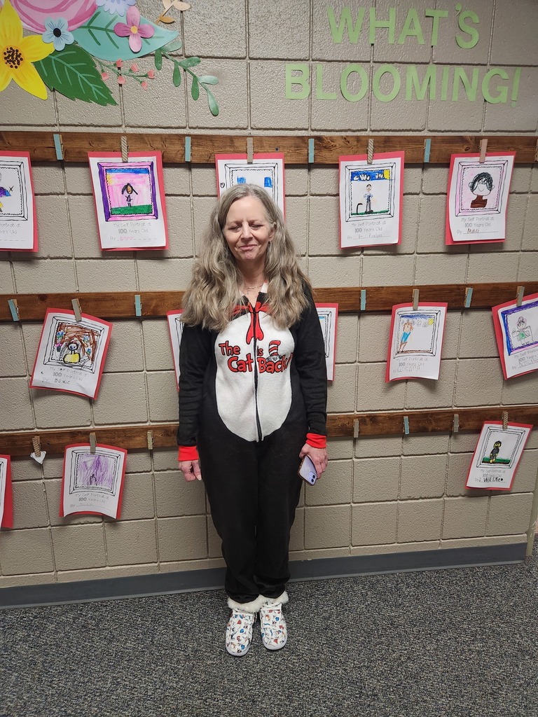 Teacher dressed as various book characters