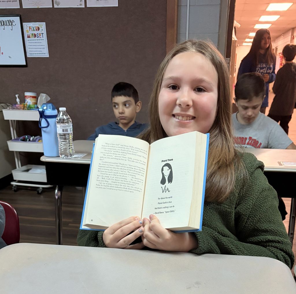 Student dressed as various book characters