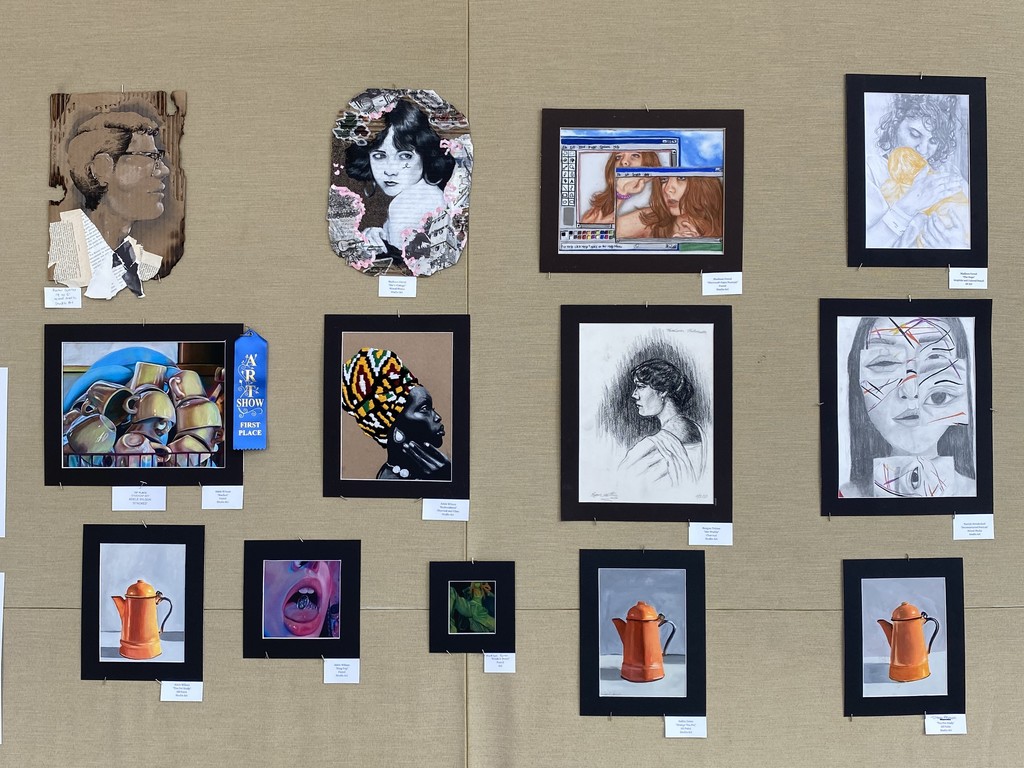 art displayed on wall 