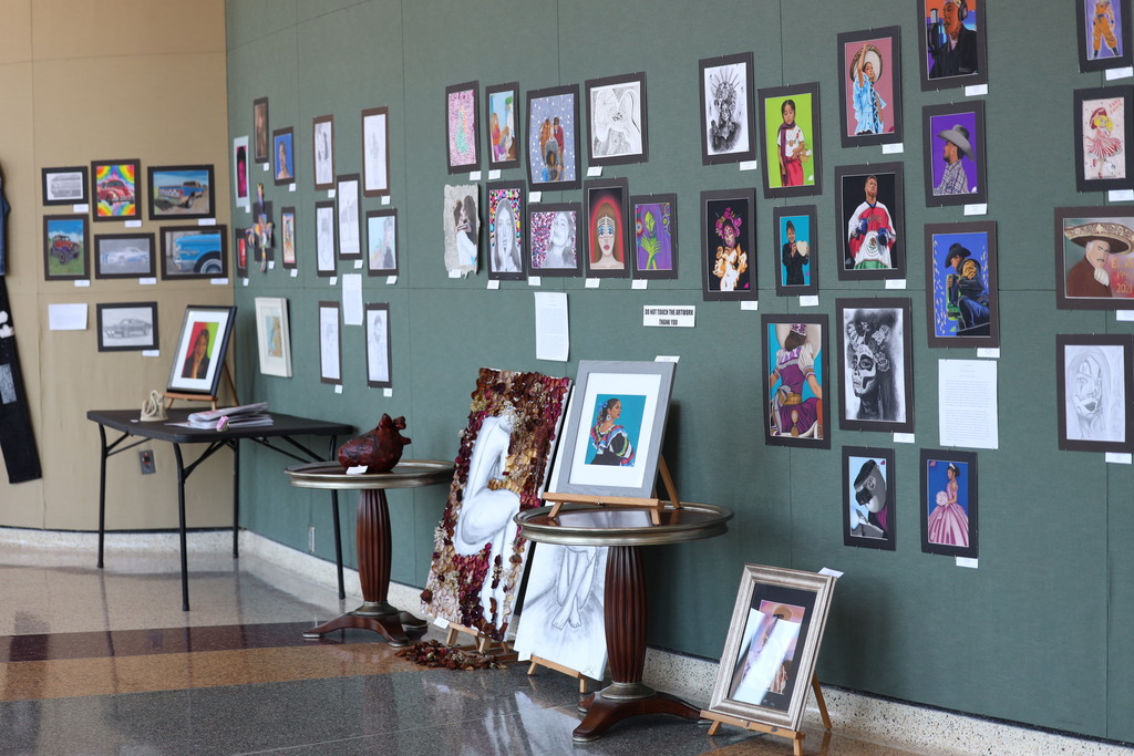 art displayed on wall 