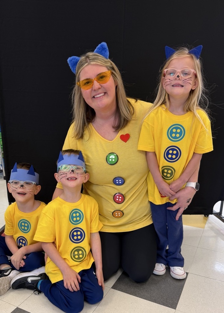 students and teachers dressed up 