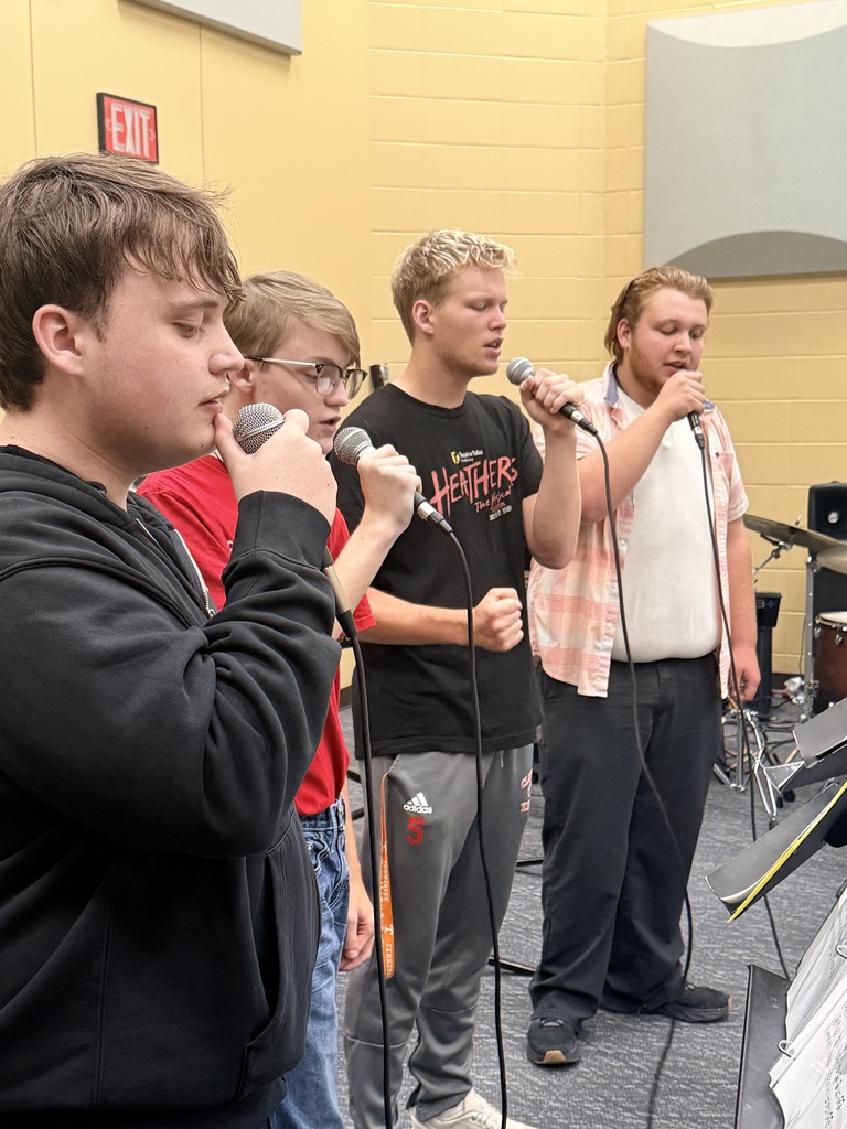 Male Students working on vocal Jazz