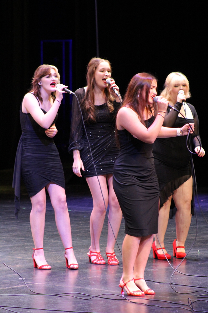 Room 701 Vocal Jazz on stage at their fall concert