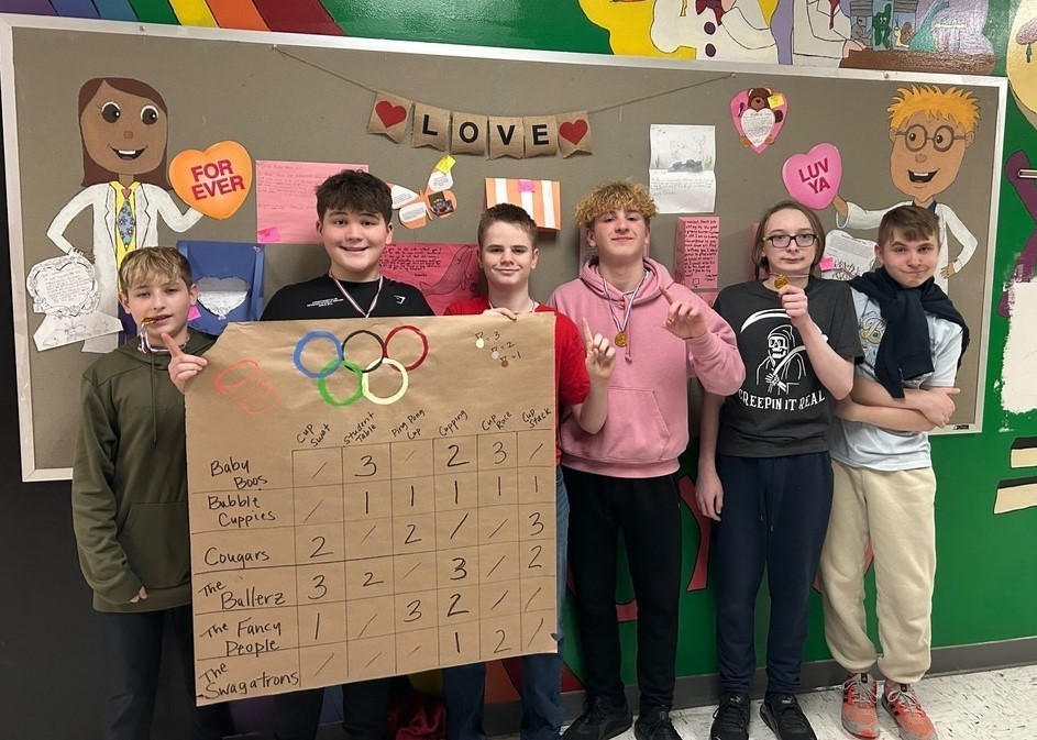 students in their educational olympics game