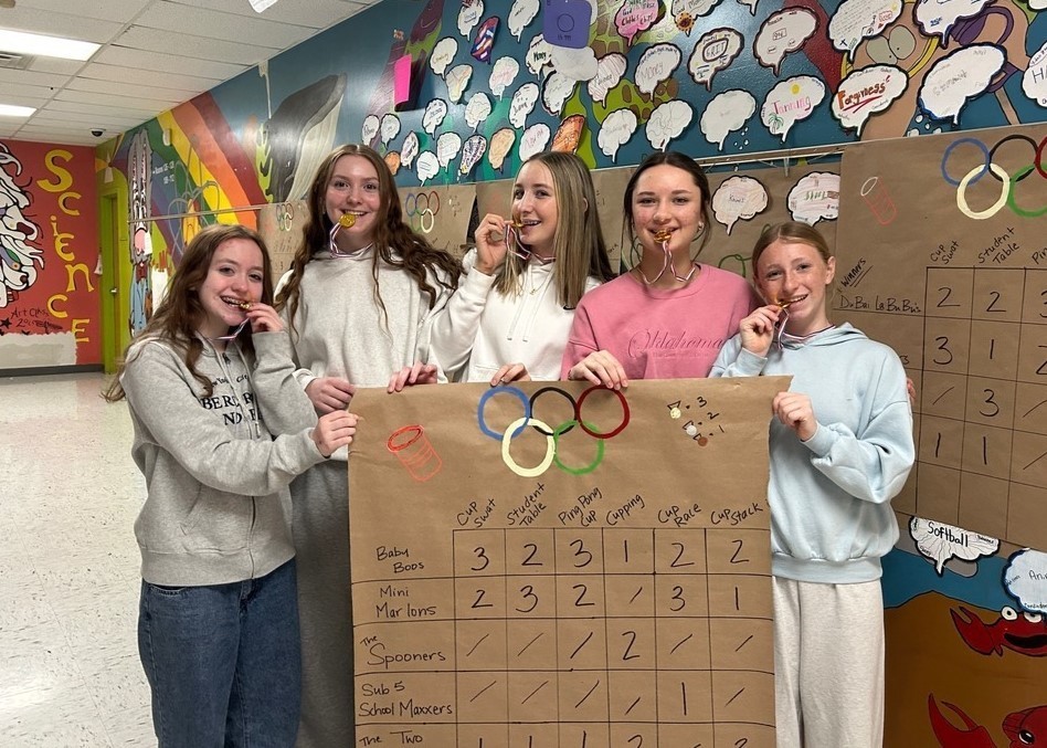 students in their educational olympics game