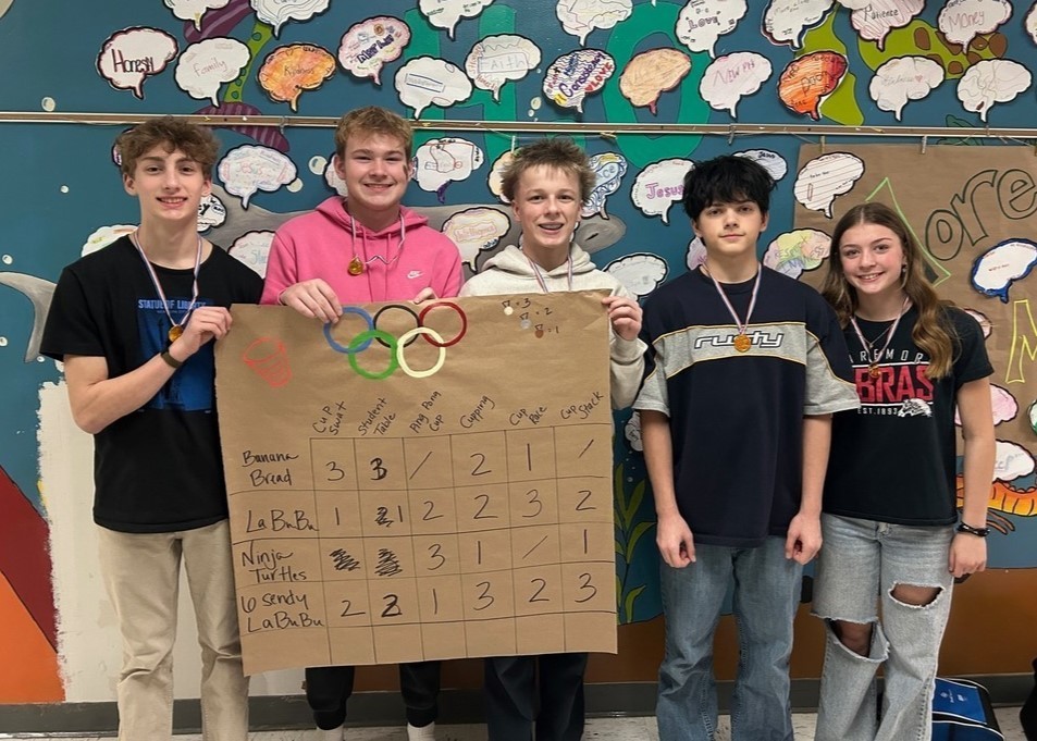students in their educational olympics game
