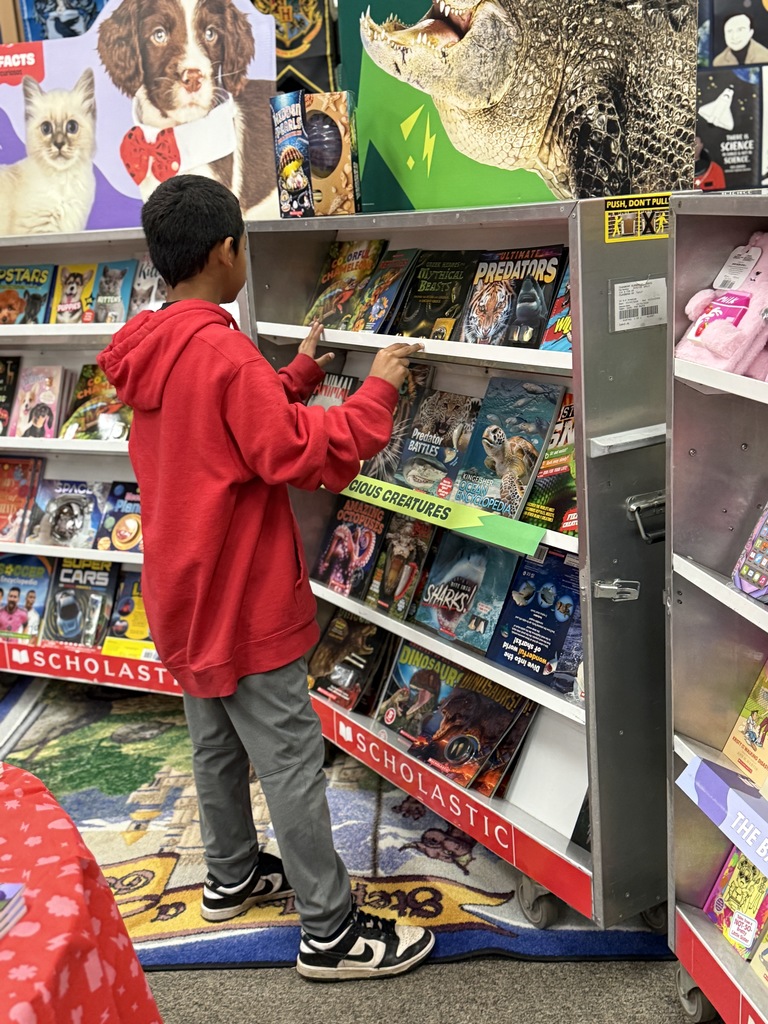 Student at book fair