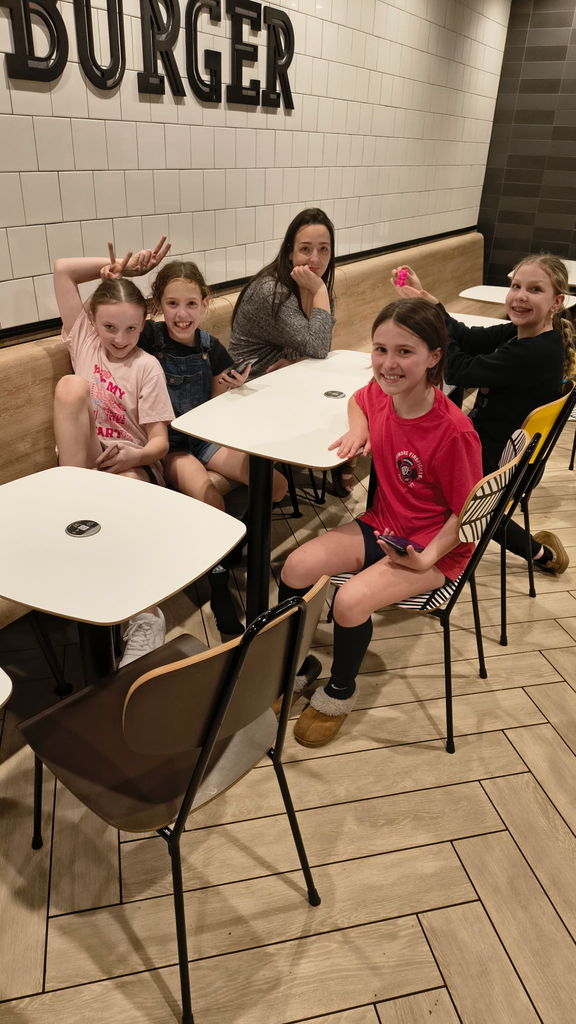 students smiling at mcdonalds