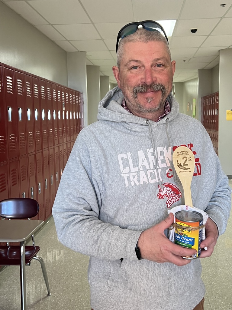 🌶️ Claremore High School National Chili Day Cook-Off! 🌶️  Claremore High School staff brought the heat for National Chili Day back in February with our Chili Cook-Off! Staff members had the chance to sample a variety of delicious chili recipes—ranging from mild and comforting to bold and spicy, with plenty of flavors in between. Everyone enjoyed tasting and voting for their favorites.  Congratulations to our winners: 🥇 1st Place: Mrs. Parks 🥈 2nd Place: Mr. Douthitt 🥉 3rd Place: Mr. Short  Thank you to everyone who participated and helped make this a fun event for our staff. It was a great way to bring everyone together and celebrate some amazing cooking talent at CHS!