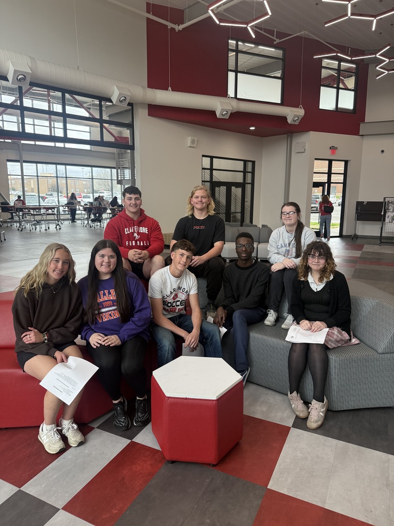 🎉 Claremore High School February Students of the Month 🎉  Please join us in congratulating our February Students of the Month for their hard work, positive attitudes, and dedication to success both in and out of the classroom!  9th Grade: Marley Gray and Damien Feliciano 10th Grade: Kentzie Potter and Kaycen Smith 11th Grade: Elena Howard and Devin Odanga 12th Grade: Madalynn Spencer and Luke Roberts  We are proud of these students for representing Claremore High School so well and for the effort they put into their academics and school community.  We would also like to recognize our outstanding staff members for February:  🍎 Teacher of the Month: Ms. Golbek ⭐ Staff Member of the Month: Mrs. Hepler  Thank you all for the positive impact you make at Claremore High School each day!