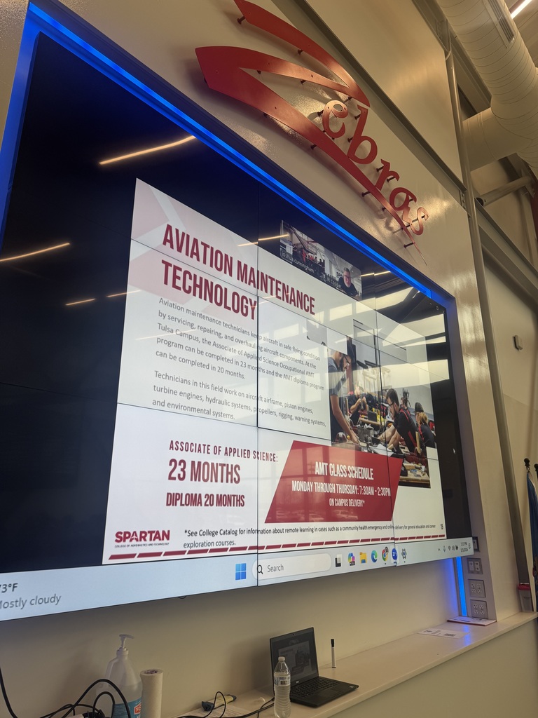 Our Aviation students recently had the opportunity to connect via Zoom with representatives from Spartan College of Aeronautics and Technology to learn more about pilot training and the many career paths available in the aviation industry.  Students gained valuable insight into aviation programs, training opportunities, and what it takes to pursue a future in flight and other aviation-related fields.