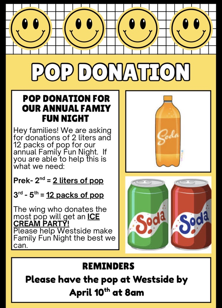 pop donation flier
