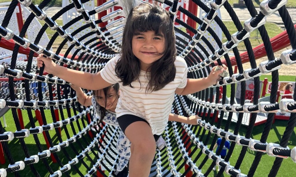 student on the playground