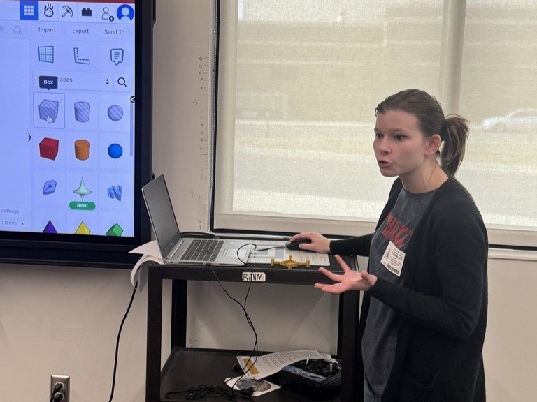 R.S.U. teaching Claremore high school Aeronautics students.