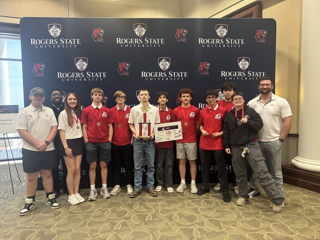 Claremore high school Aeronautics team winning first place at AeroGames.