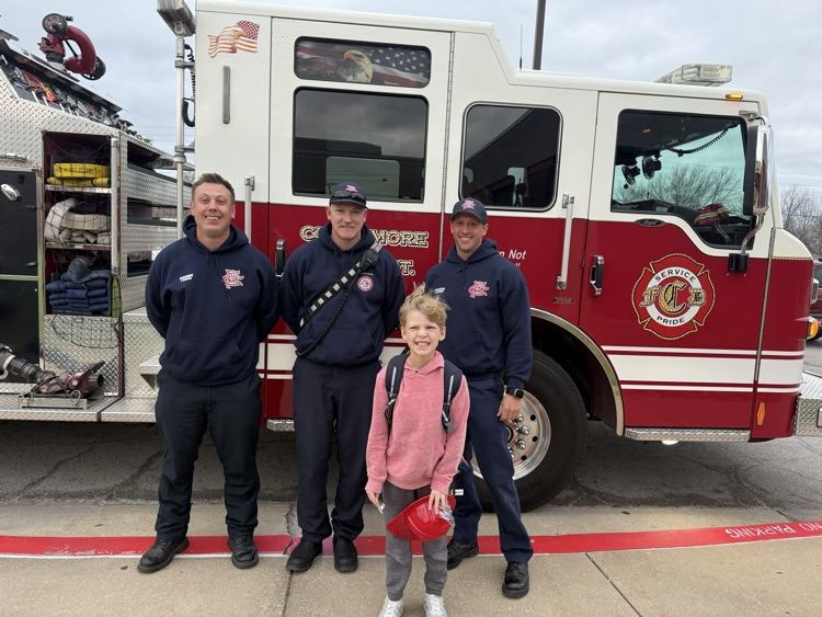 Nolan with fire department 