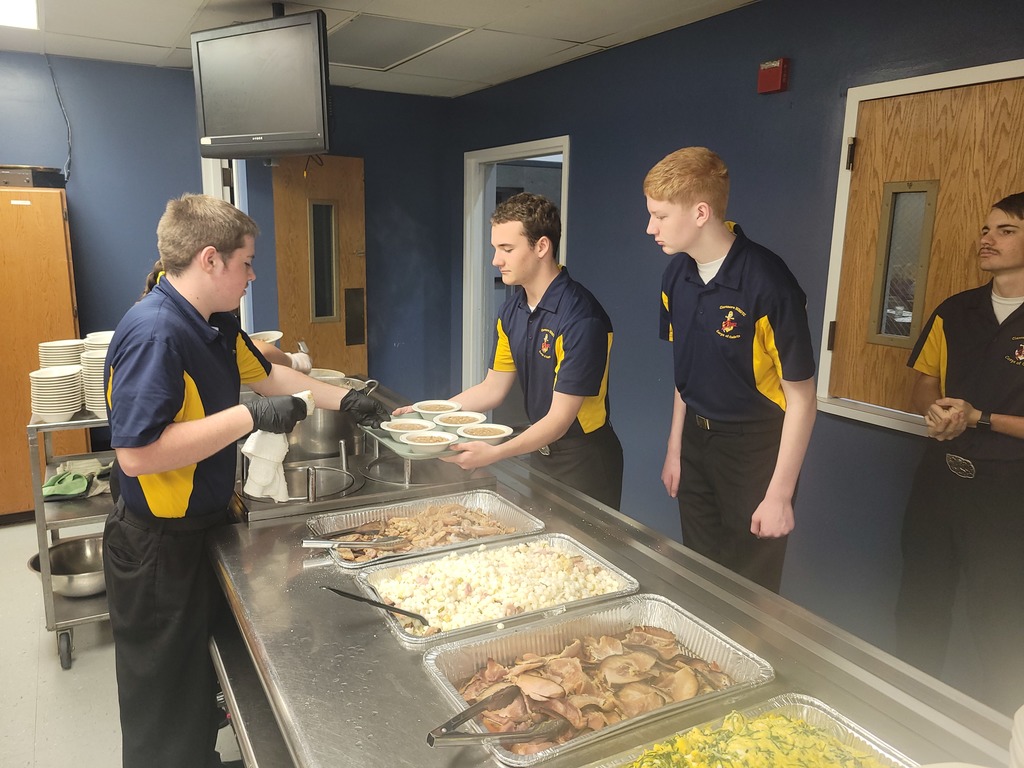 NJROTC students serving at Wild Onion Feast.