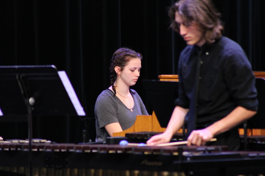 CHS Piano player in concert with her ensemble 