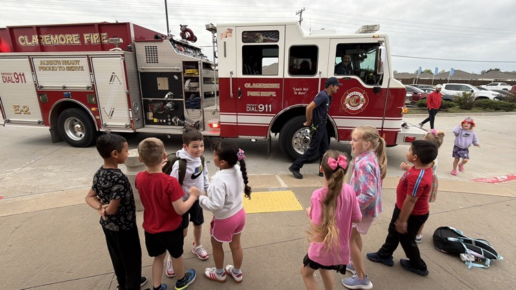 ride to school in a fire truck 