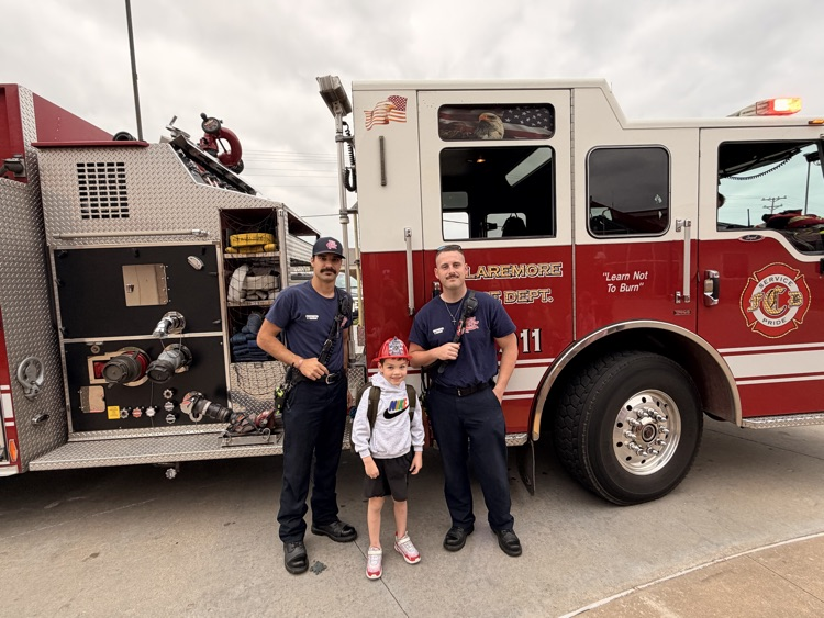 ride to school in a fire truck 