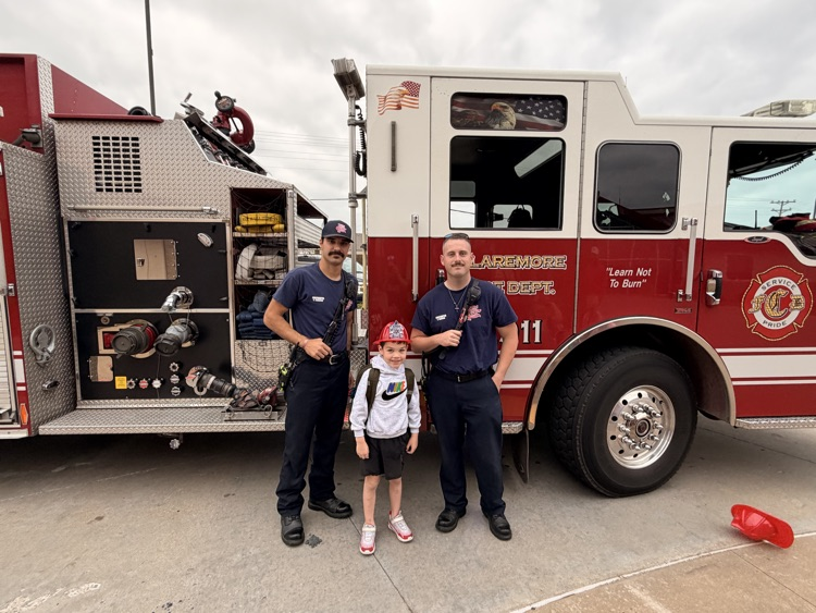 ride to school in a fire truck 