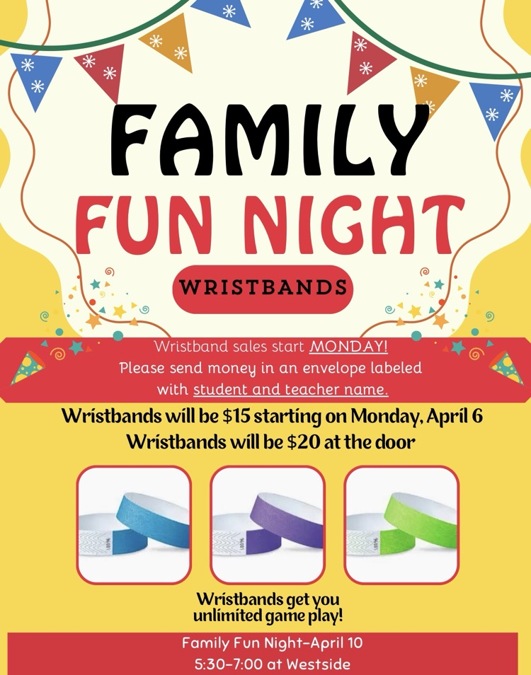family fun night wrist band flyer