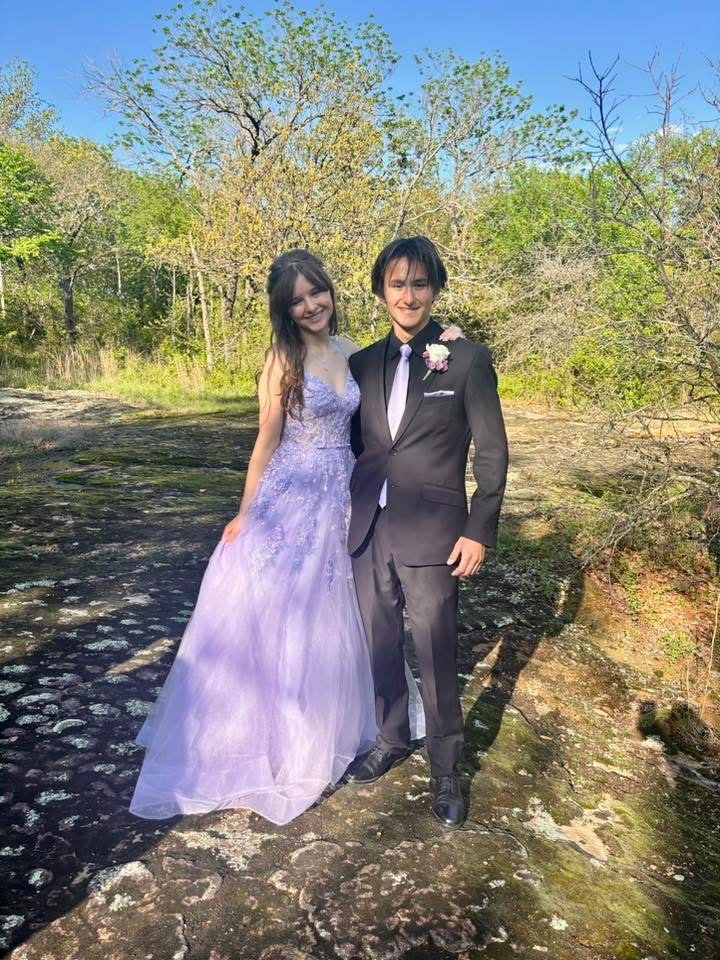 two students smiling for photo