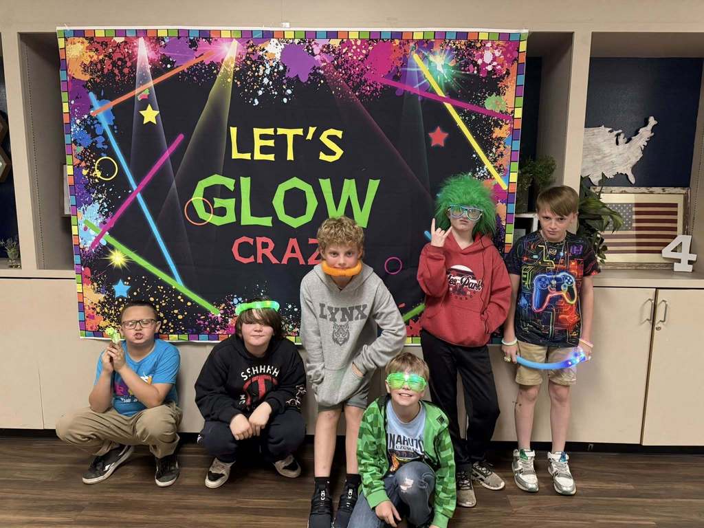 students preparing for the glow party