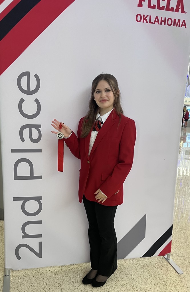 It was a great day at FCCLA State Convention! 🎉 We’re proud to celebrate our students who were recognized among the top competitors in the state. Congratulations to Emma Malos for earning 2nd place in Entrepreneurship, and to Keylei Hall for placing 3rd in Early Child Care Teacher Aide. Your hard work, dedication, and passion truly paid off—we couldn’t be more proud!