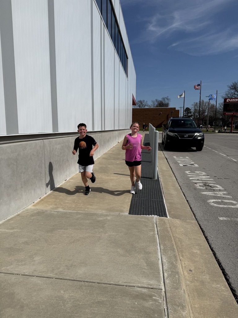 students running at running club